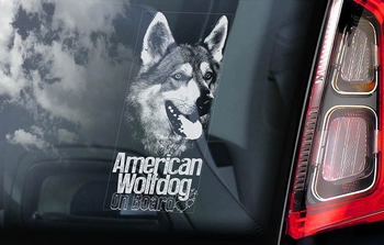 American Wolfdog Hondensticker voor op de auto  Per Stuk