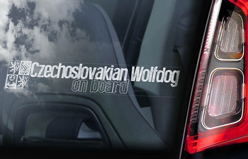Tsjechoslowaakse Wolfhond 3  Hondensticker voor op de auto  Per Stuk