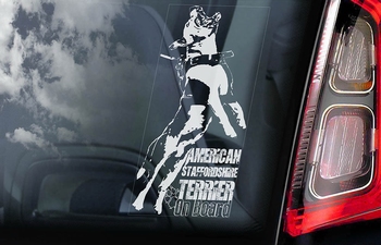 American Staffordshire Terrier 9 sticker voor op de auto  Per Stuk