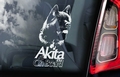 Amerikaanse Akita Inu 4  Hondensticker voor op de auto Per Stuk