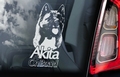 Amerikaanse Akita Inu 5  Hondensticker voor op de auto Per Stuk
