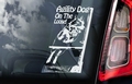 Agility Dog on the Loose Hondensticker voor op de auto Per Stuk