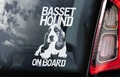 Basset Hound 1 Hondensticker voor op de auto Per Stuk
